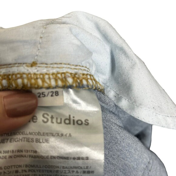 Acne Studios Jet Skinny Jeans Women’s Size 25 Eighties Blue Mid Rise Stretch Fit - Picture 9 of 14